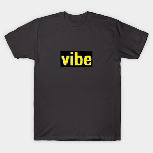 Retro Vibe pixel yellow T-Shirt by JM
